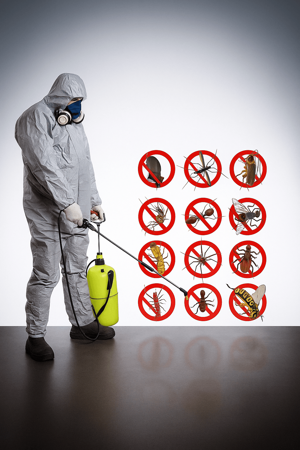 Professional PestKill technician inspecting a commercial property